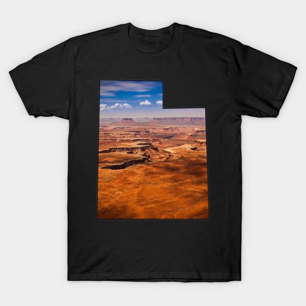 Utah State Outline - Canyonlands National Park T-Shirt by gorff